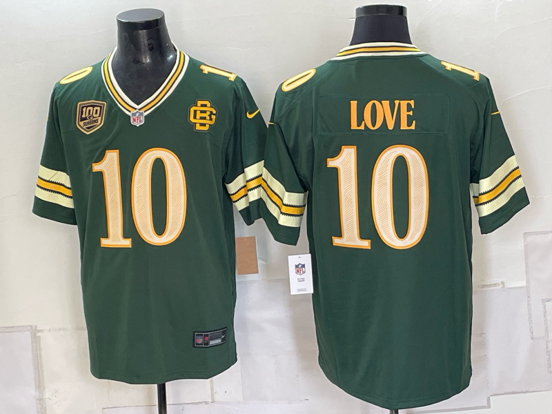 Men Green Bay Packers #10 Jordan Love green Rivalries Nike 2026s NFL Game Jersey 0907002->green bay packers->NFL Jersey